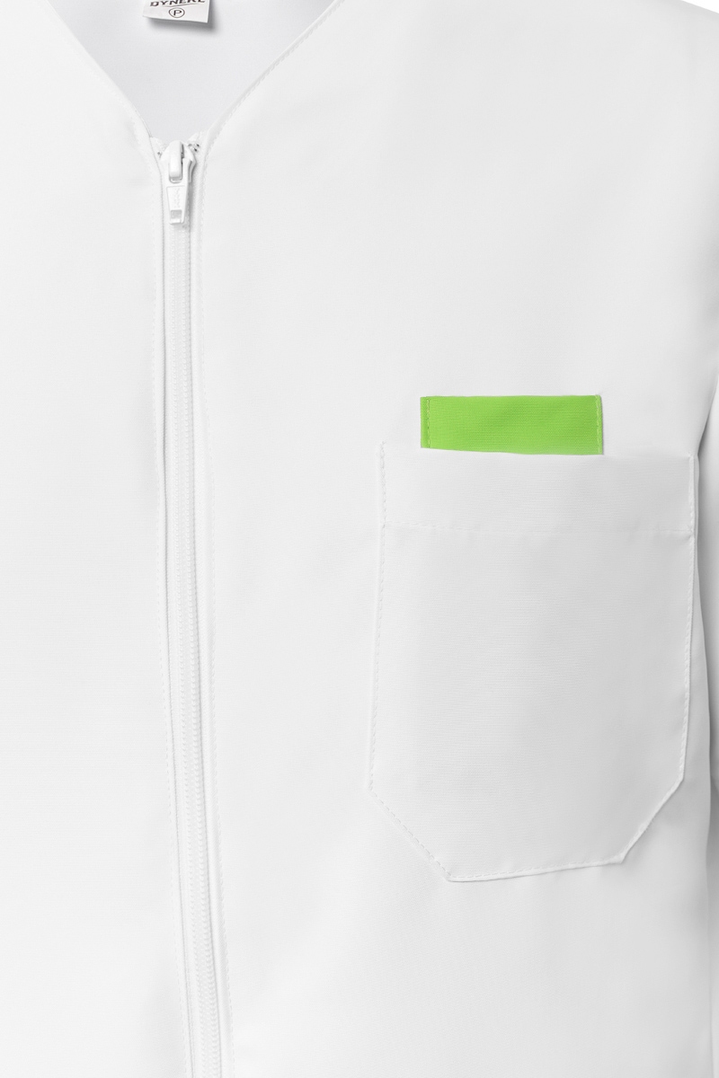 blusón blanco microfibra decoración verde 2