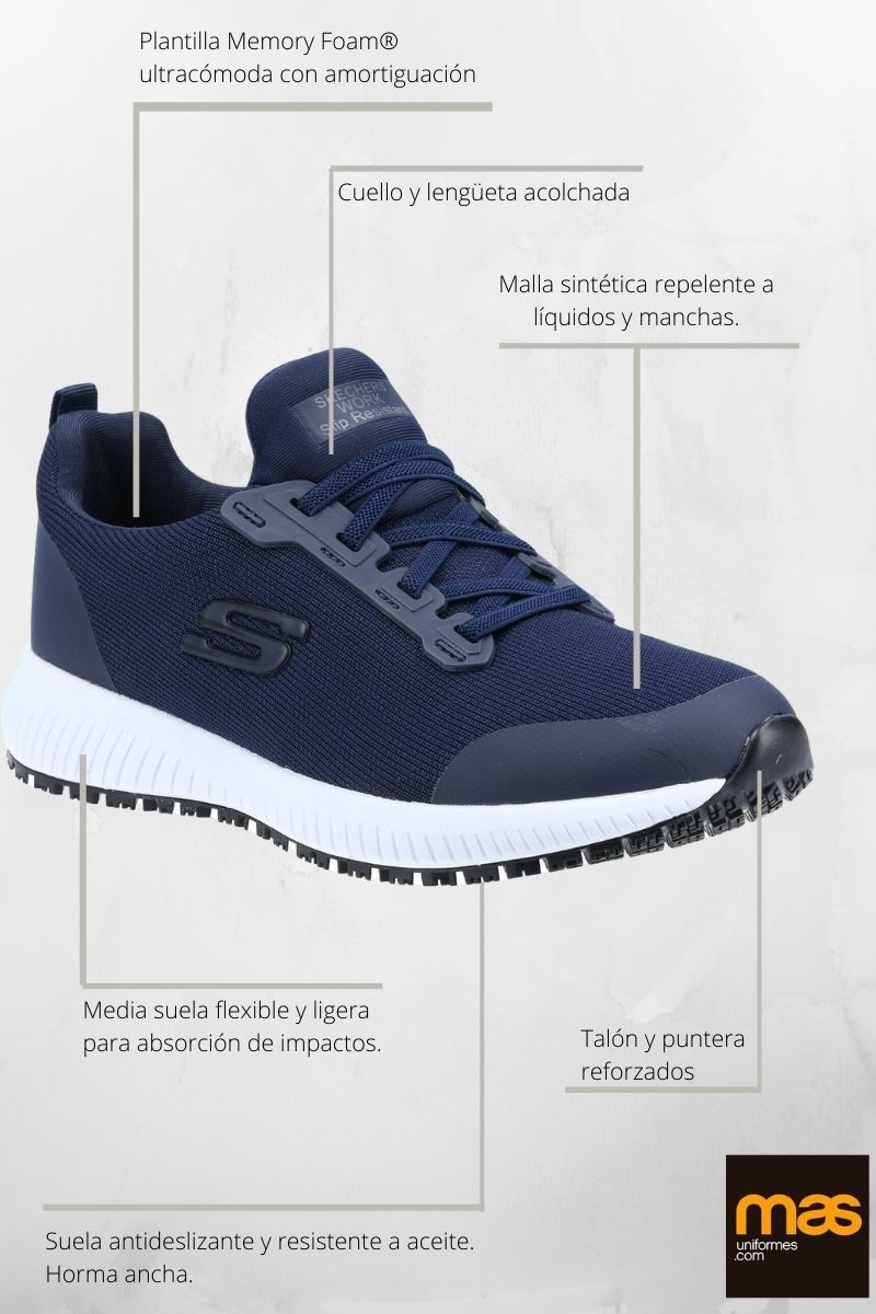 Zapato de trabajo antideslizante skechers de mujer 4