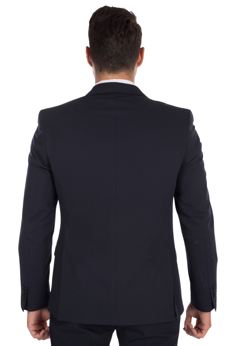 Chaqueta Traje de Hombre Ajustada Azul Marino