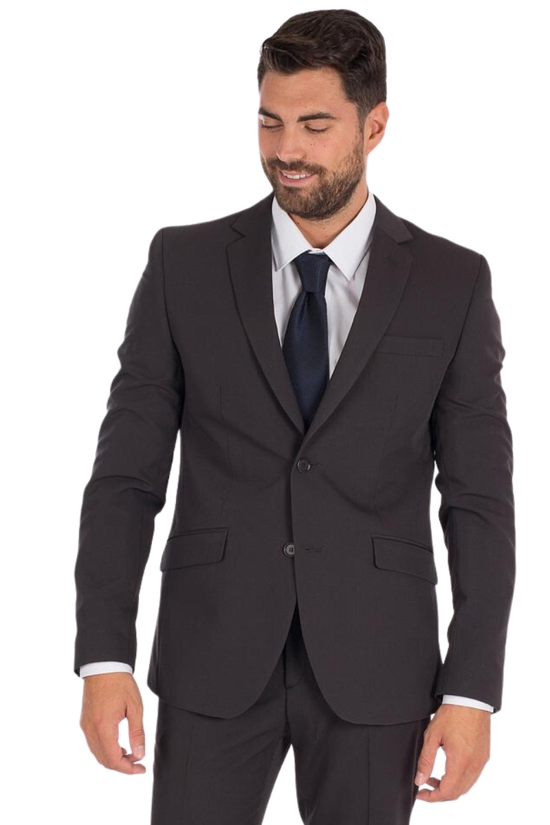 Chaqueta Americana de Hombre Ajustada Gris Antracita