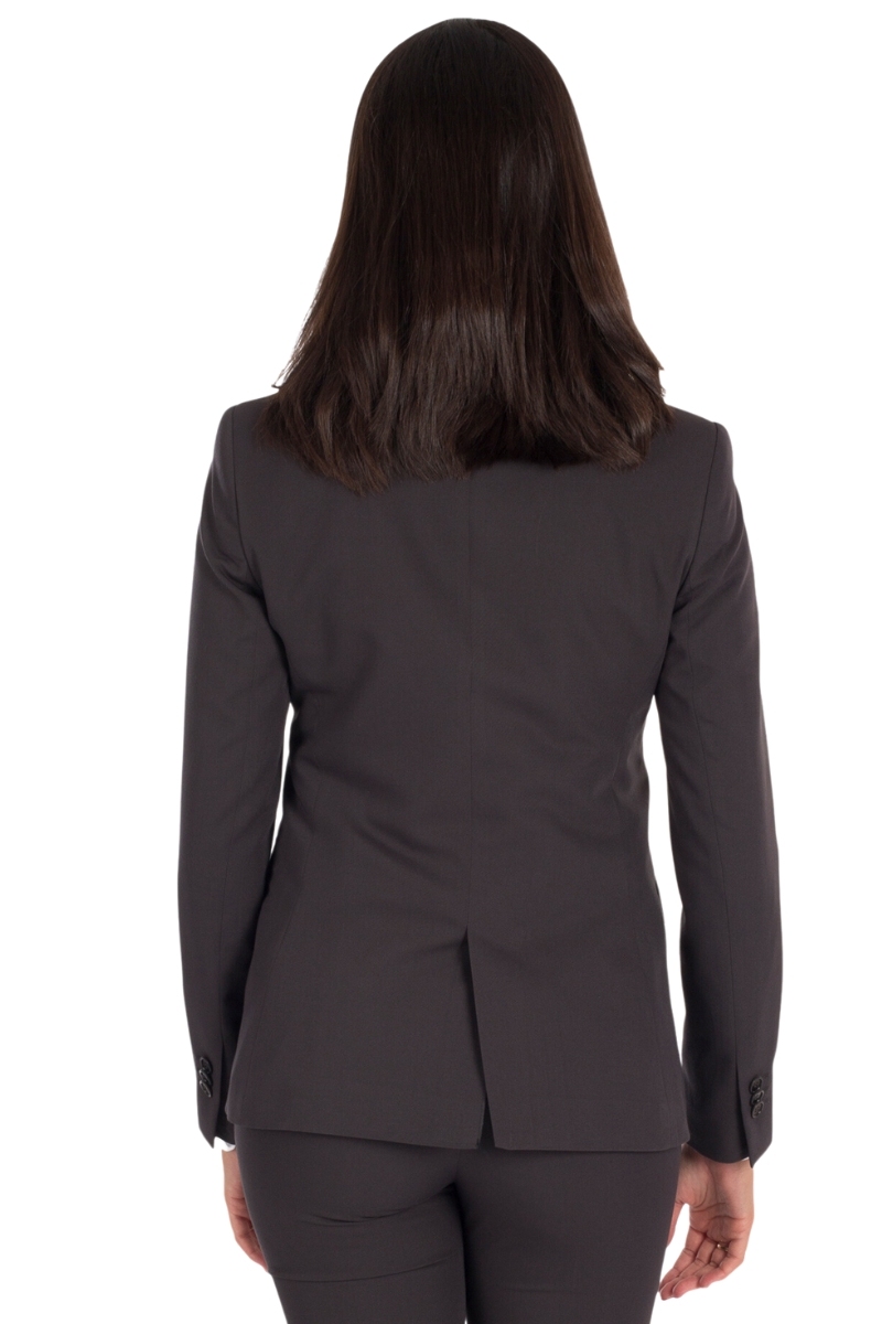Jaqueta americana de dona ajustada gris antracita