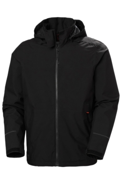 Chaqueta impermeable negra con capucha Helly Hansen Barcode