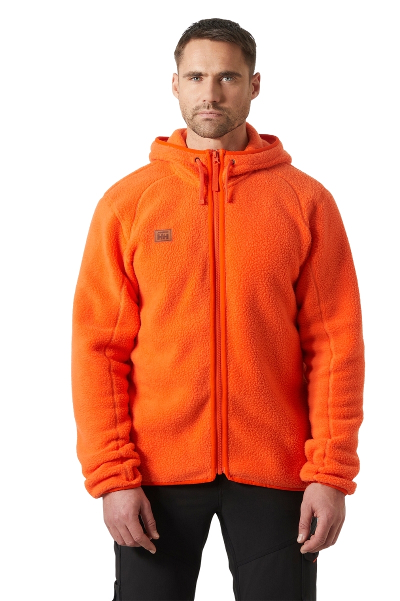 Dessuadora amb caputxa de folre polar taronja Helly Hansen