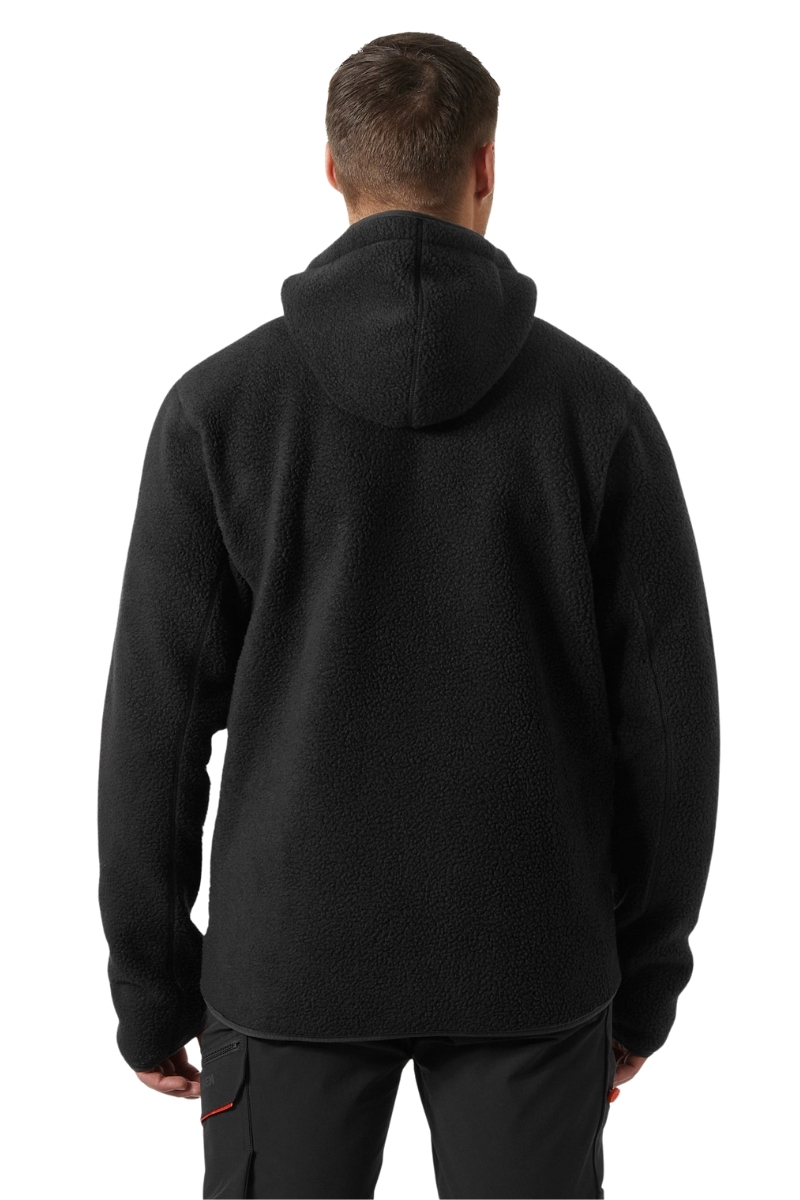 Dessuadora de folre polar negra amb caputxa Helly Hansen