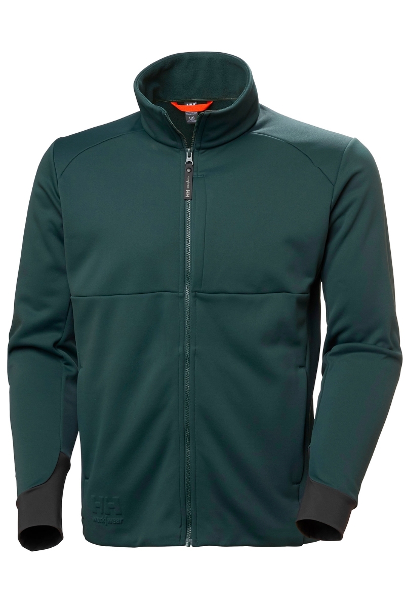 Sudadera cardigan Helly Hansen ligera verde con cremallera Tech Midlayer