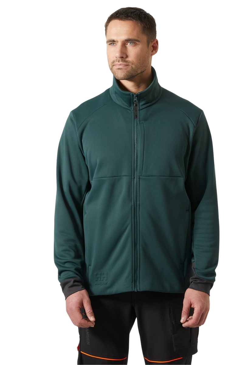 Cardigan técnico verde con cremallera Helly Hansen