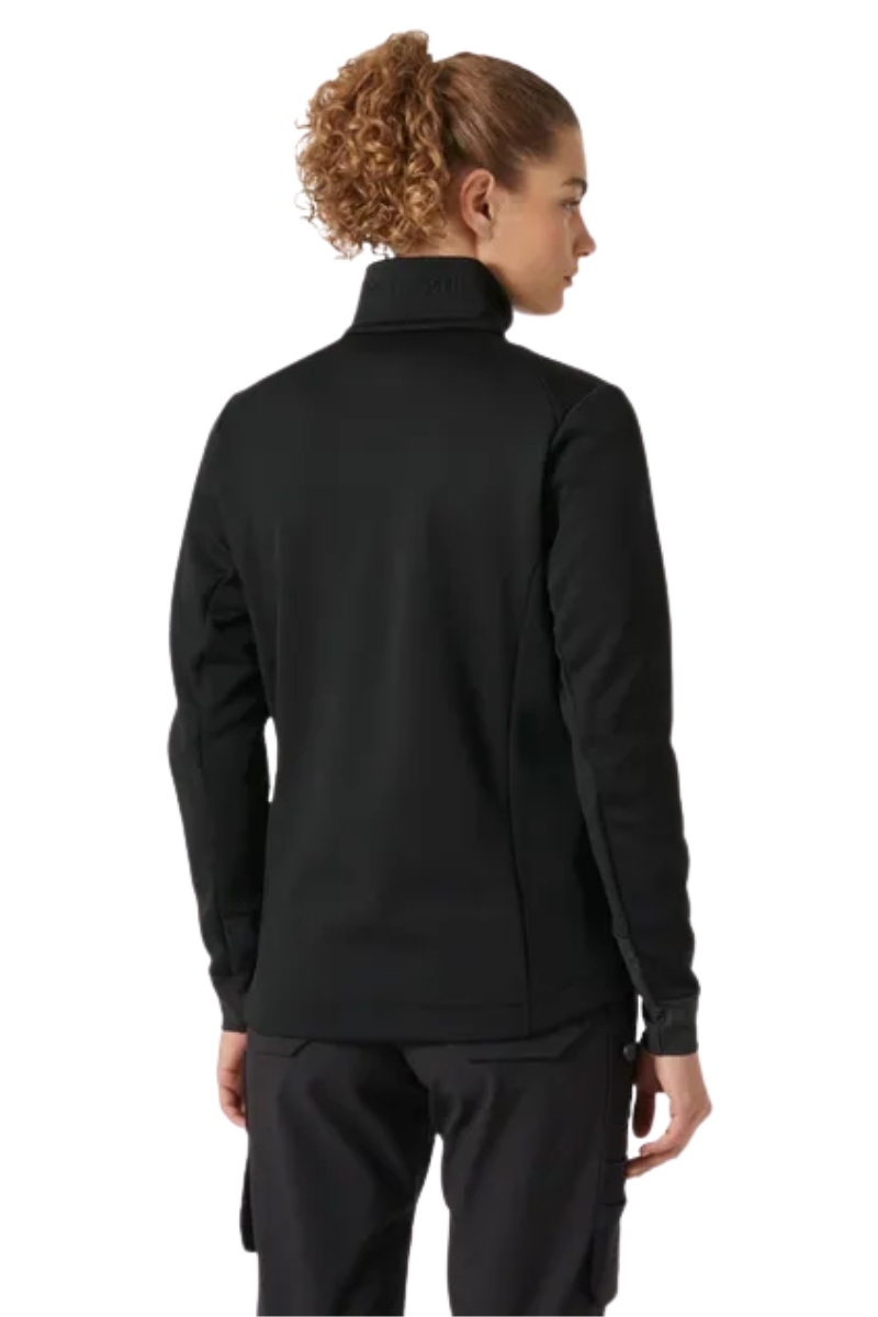 Sudadera cardigan de mujer negra fina con cremallera Helly Hansen