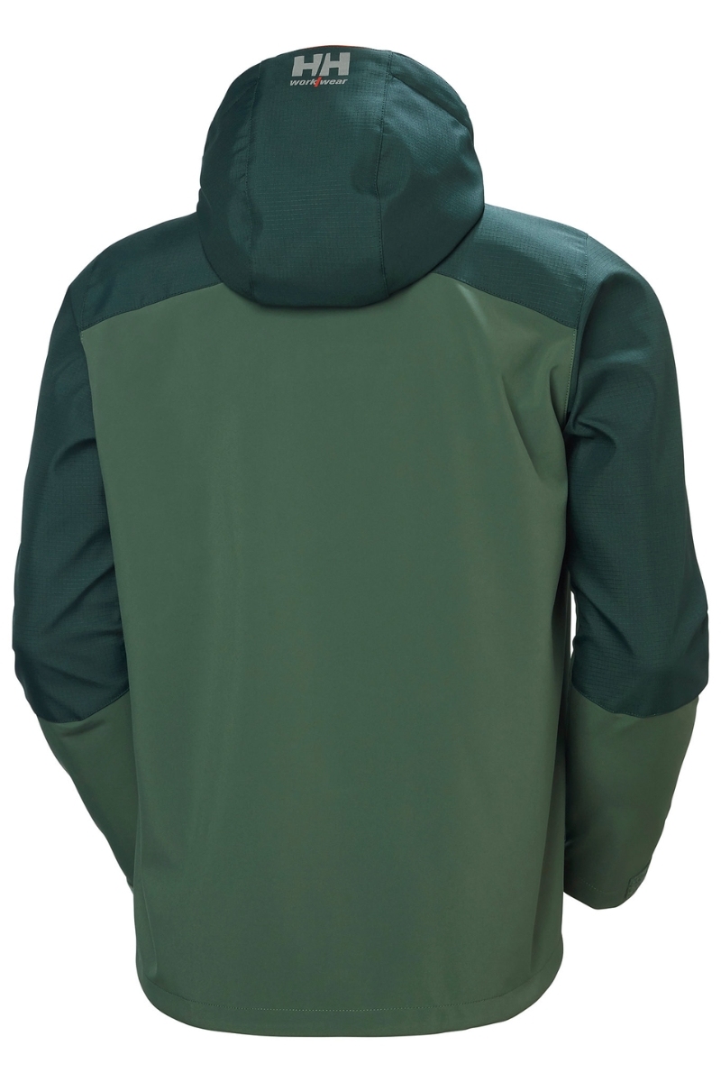Chaqueta softshell verde con capucha Helly Hansen