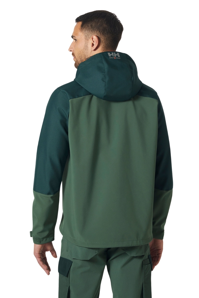 Chaqueta softshell verde con capucha Helly Hansen