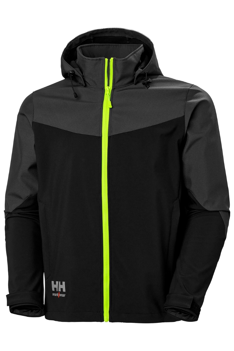 Chaqueta Softshell capucha negra/gris Helly Hansen Oxford