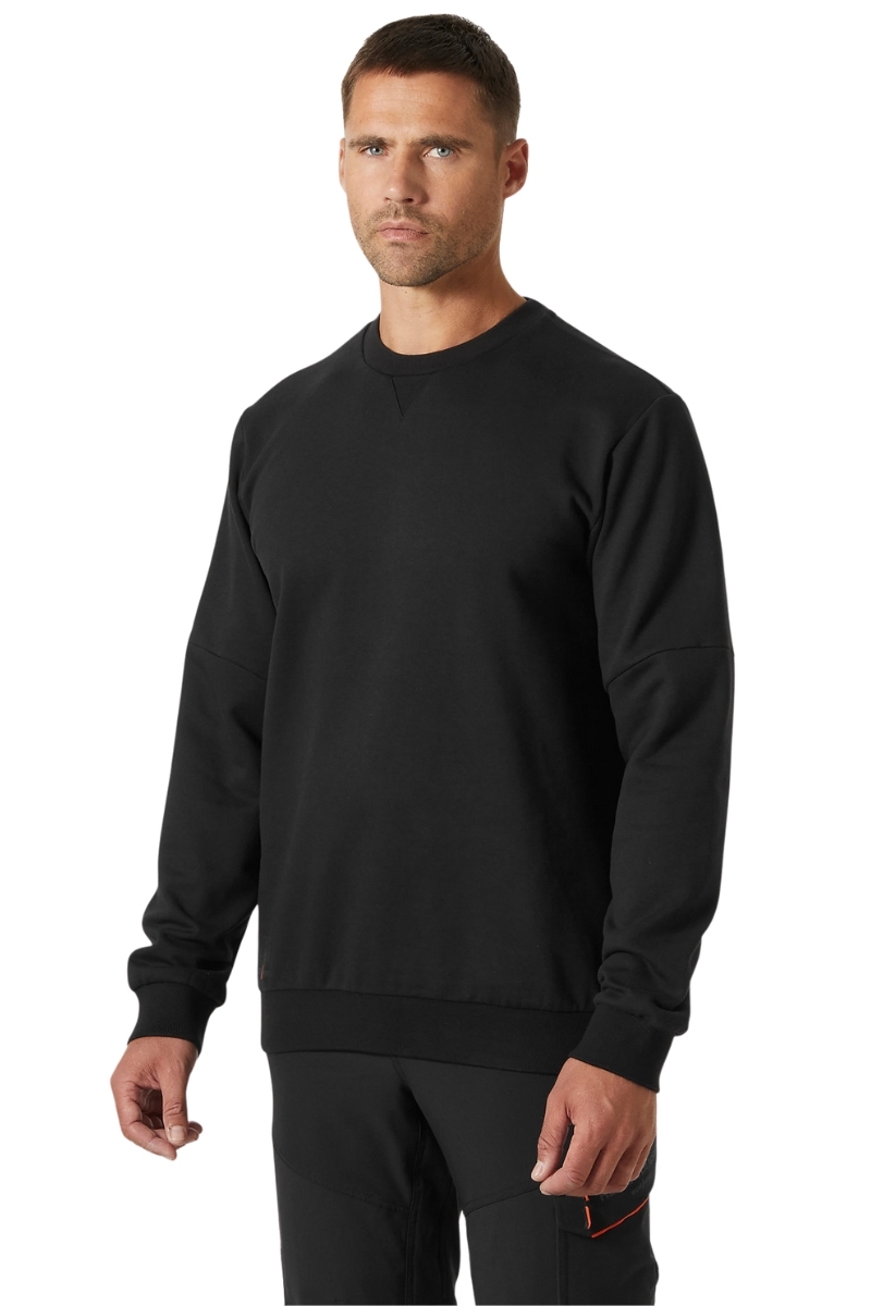 Sudadera negra Helly Hansen cuello redondo