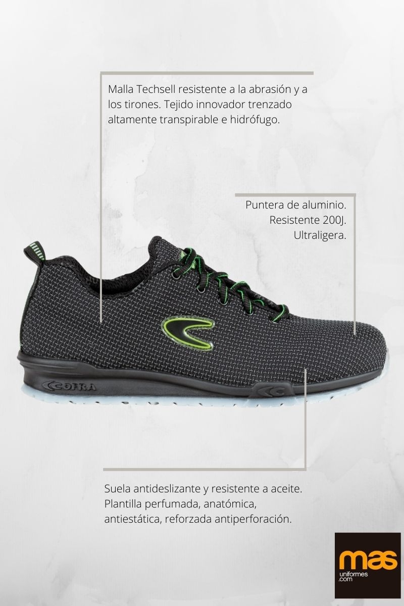 Zapato seguridad S3 ultraligero, unisex, impermeable y transpirable