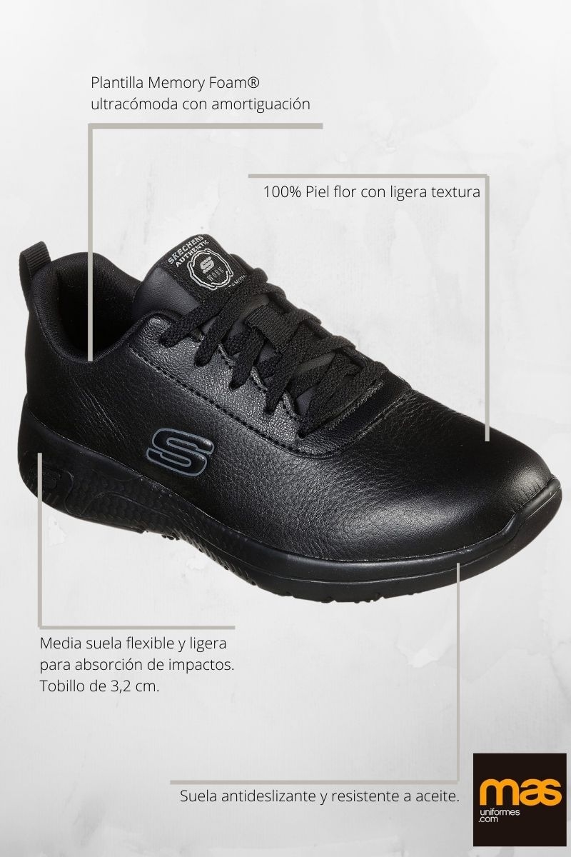 Sostener Magistrado Validación Zapato laboral mujer de piel negra estilo oxford deportivo