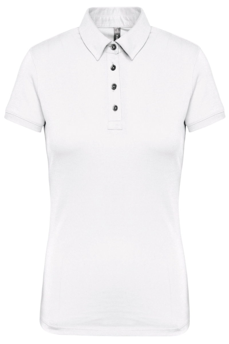 Polo punto jersey manga corta mujer
