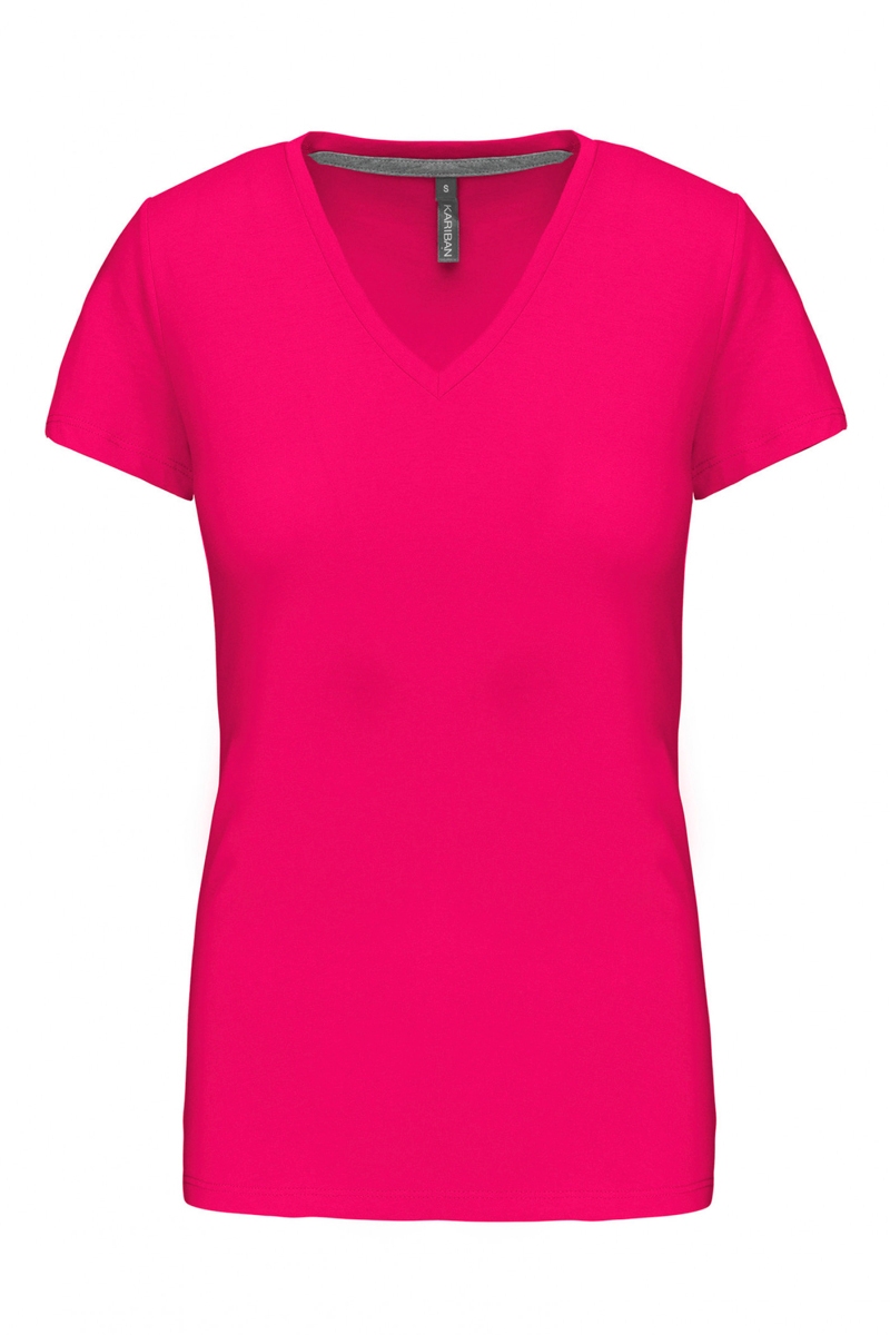 Top Fucsia con Cuello en V, VILA, Mujer