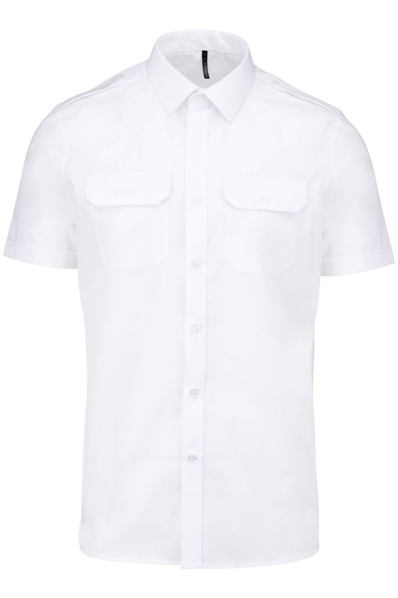 Camisa laboral blanca con de corta.