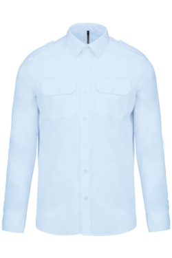 Camisa de treball blau per a home màniga llarga