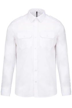 Camisa de treball per a home de maniga curta blanca