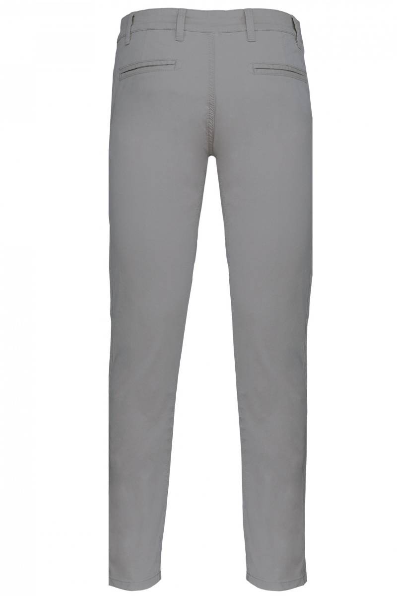 Pantalón chino hombre color gris de algodón elástico