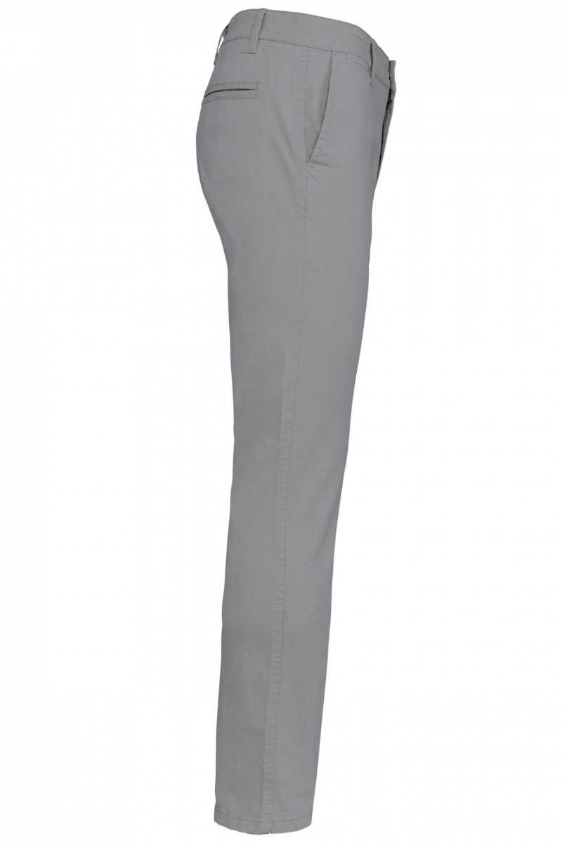 Pantalón chino hombre color gris de algodón elástico