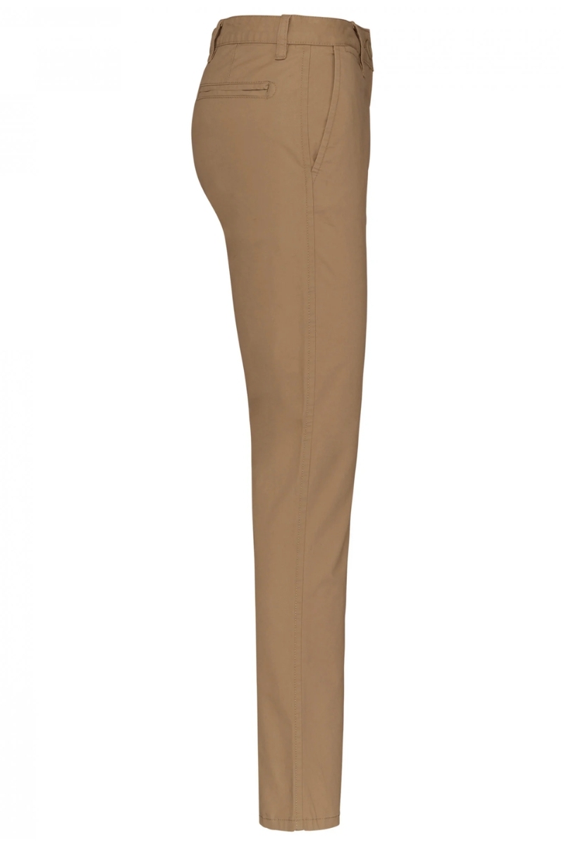 Pantaló xino de dona color camel cotó elàstic
