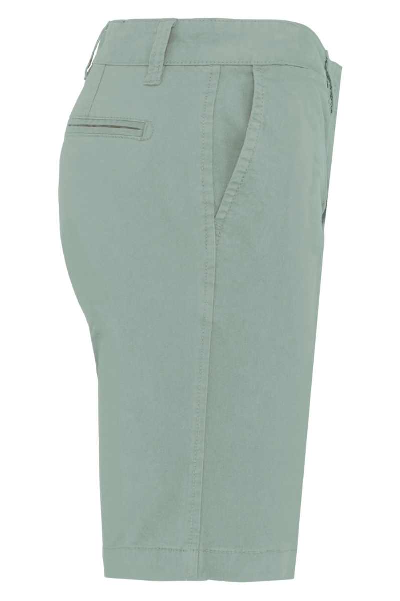 Bermuda chino mujer color sage de algodón elástico