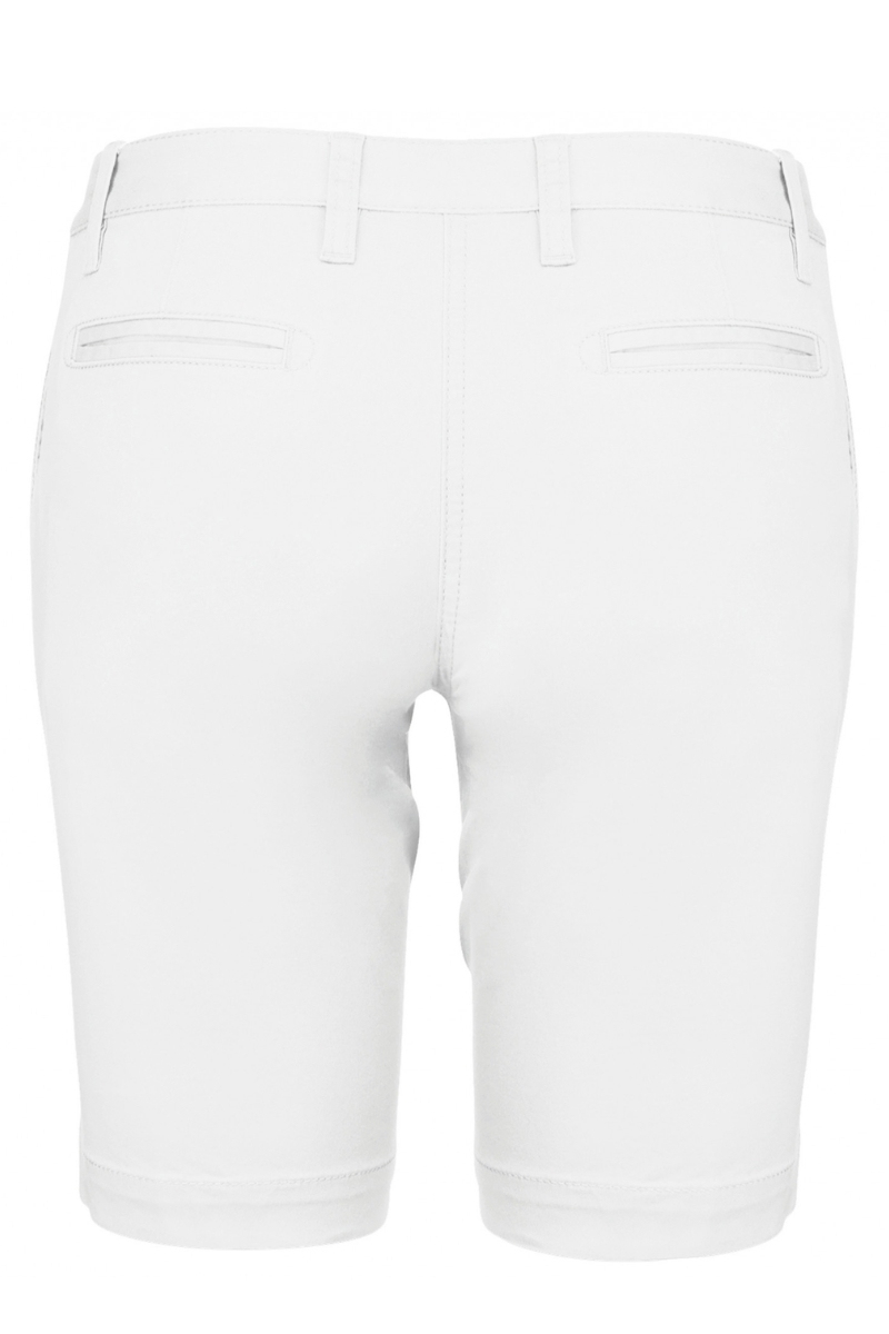 Pantalón corto de vestir mujer tipo chino blanco