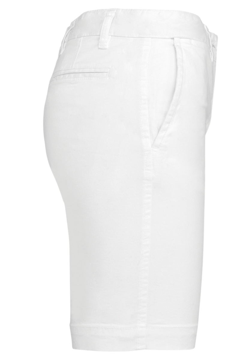 Pantalón corto de vestir mujer tipo chino blanco