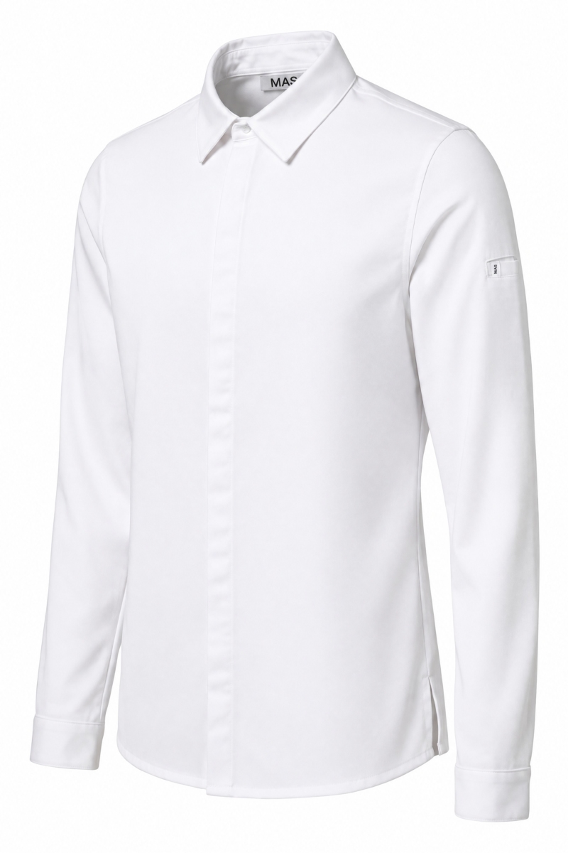Chaqueta chef blanca cuello camisero espalda y mangas punto 7231