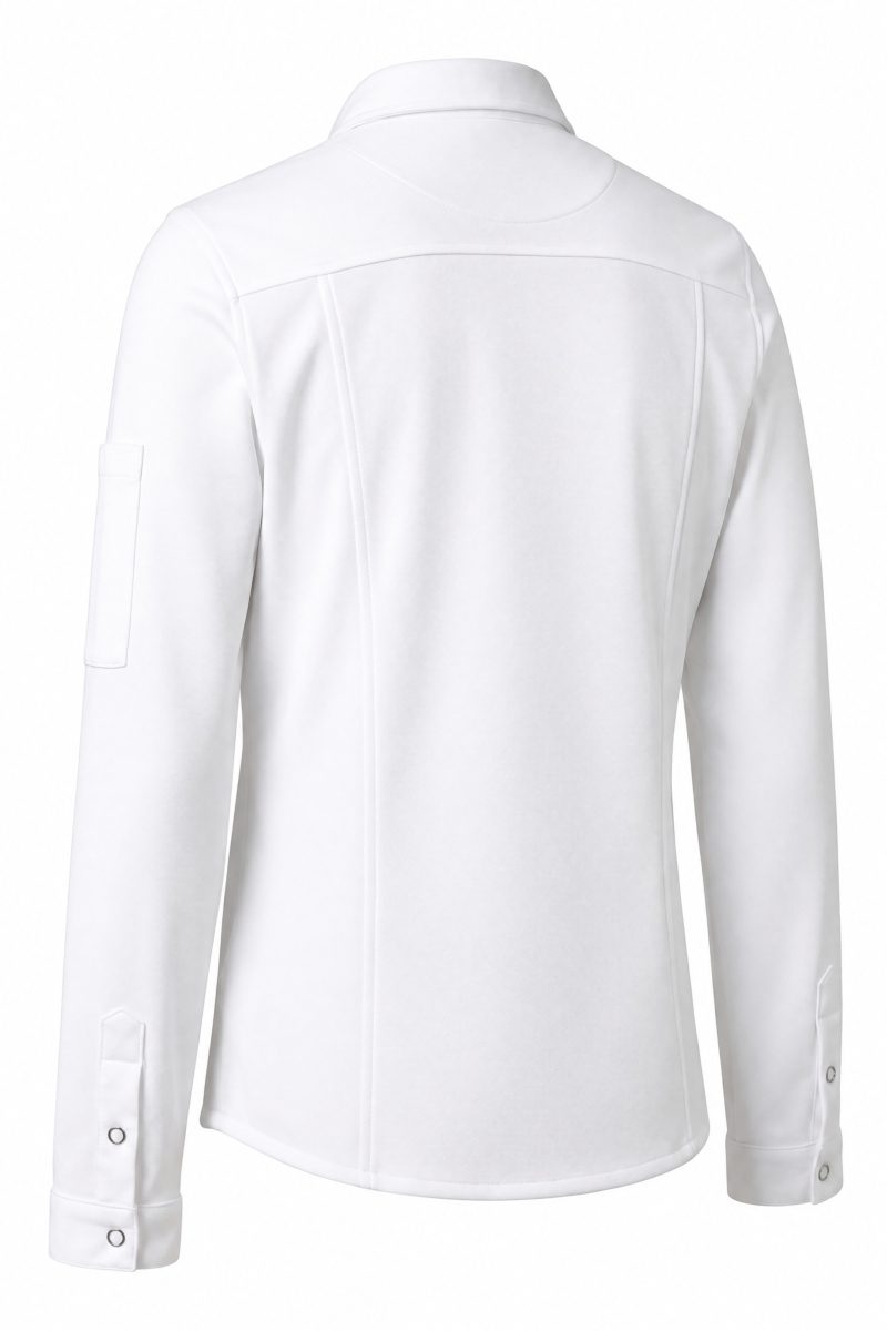 Chaqueta chef blanca cuello camisero espalda y mangas punto 7231 1