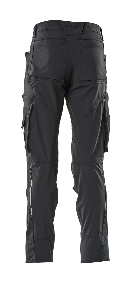 Pantalón de trabajo azul marino con bolsillos para rodilleras