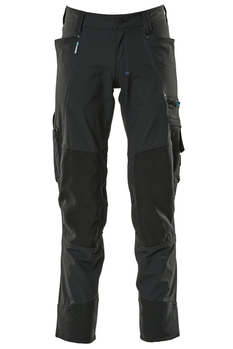Pantalón laboral negro con bolsillos para rodilleras Mascot