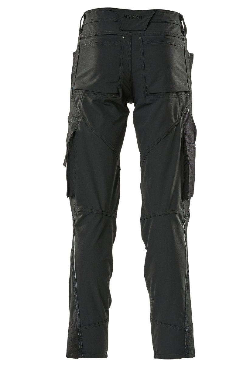 Pantalón laboral negro con bolsillos para rodilleras Mascot 1