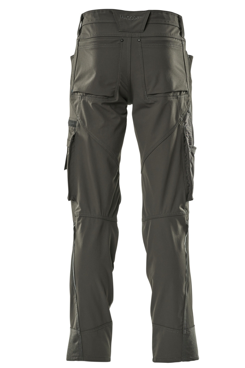 Pantalón multibolsillos gris antracita con bolsillos para rodilleras