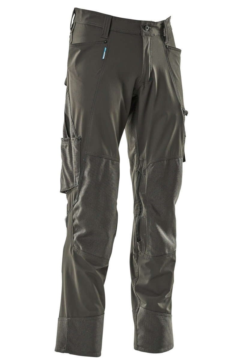 Pantalón multibolsillos gris antracita con bolsillos para rodilleras