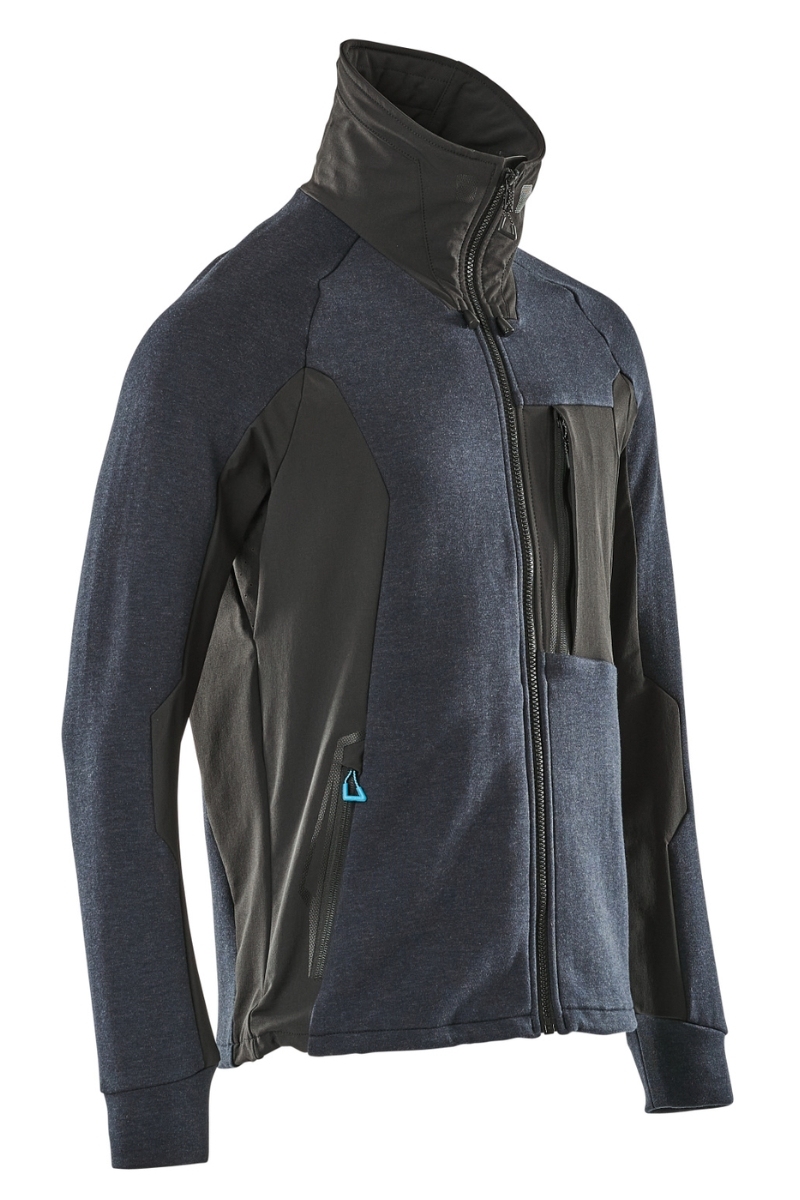 Sudadera Mascot con cremallera azul marino negra