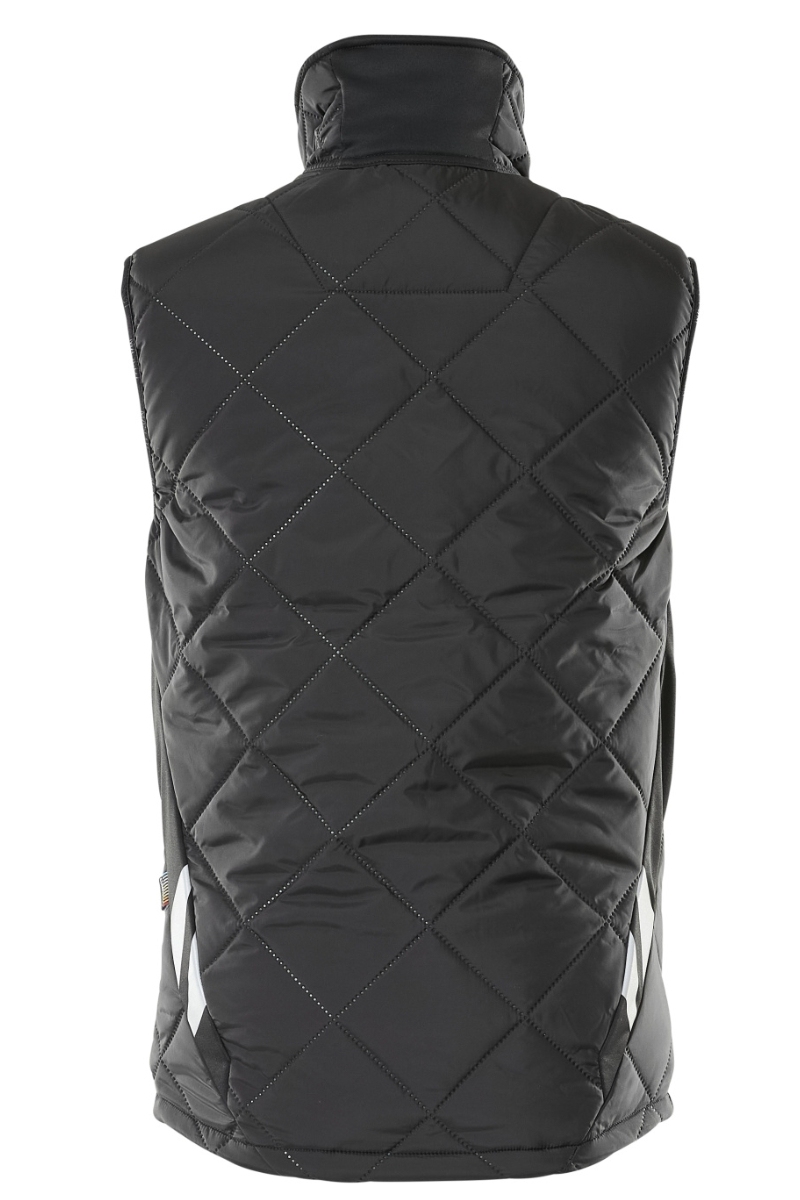 Chaleco acolchado negro impermeable