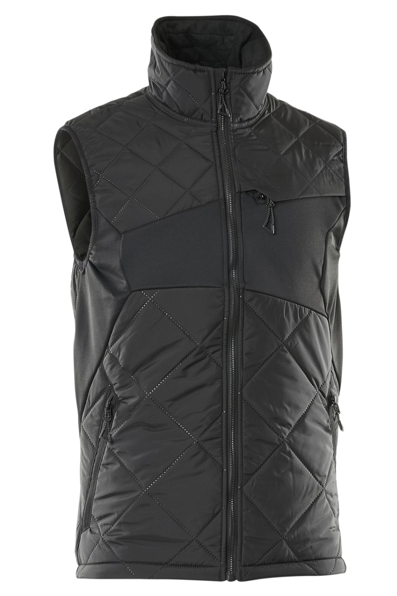 Chaleco acolchado negro impermeable