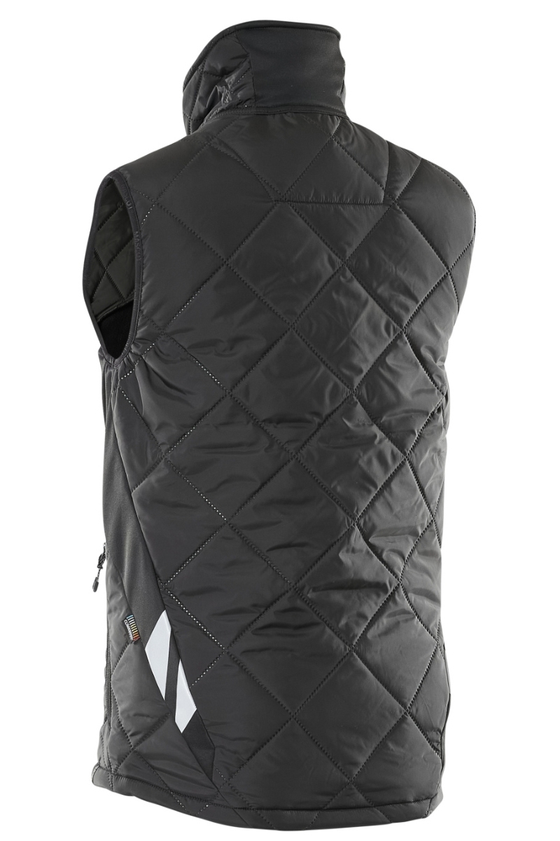 Chaleco acolchado negro impermeable