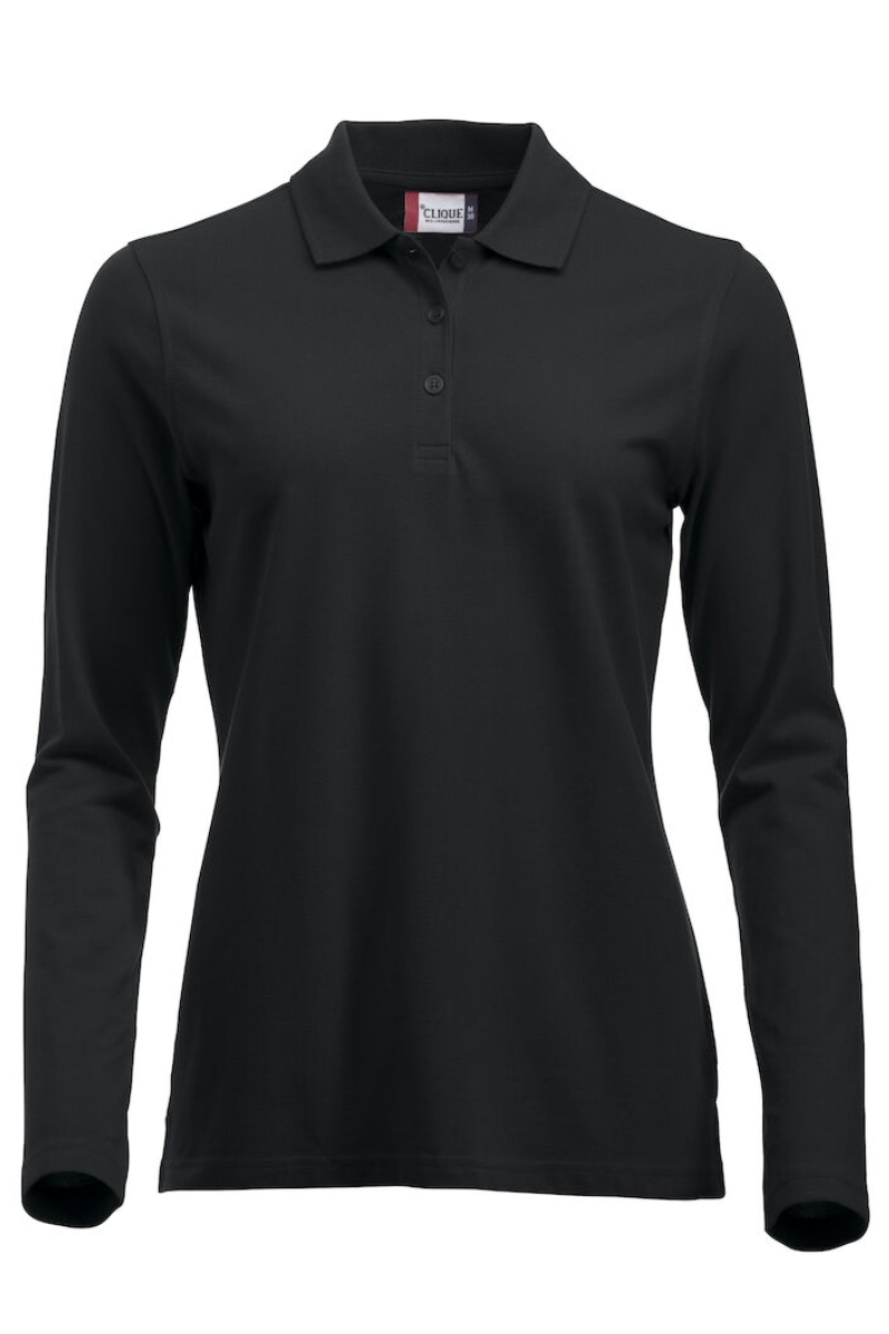 polo negro mujer manga larga