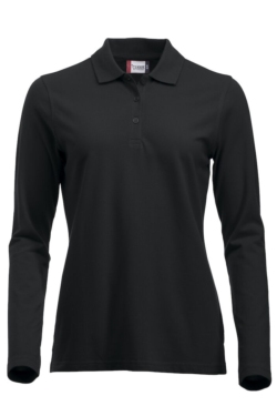 polo negro mujer manga larga