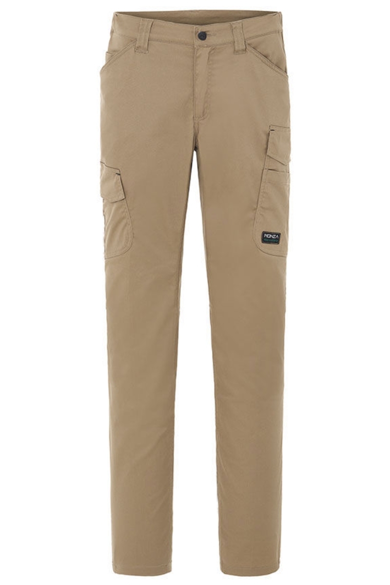 Pantalón multibolsillos beige elástico entrepierna reforzada Monza 1141TOP