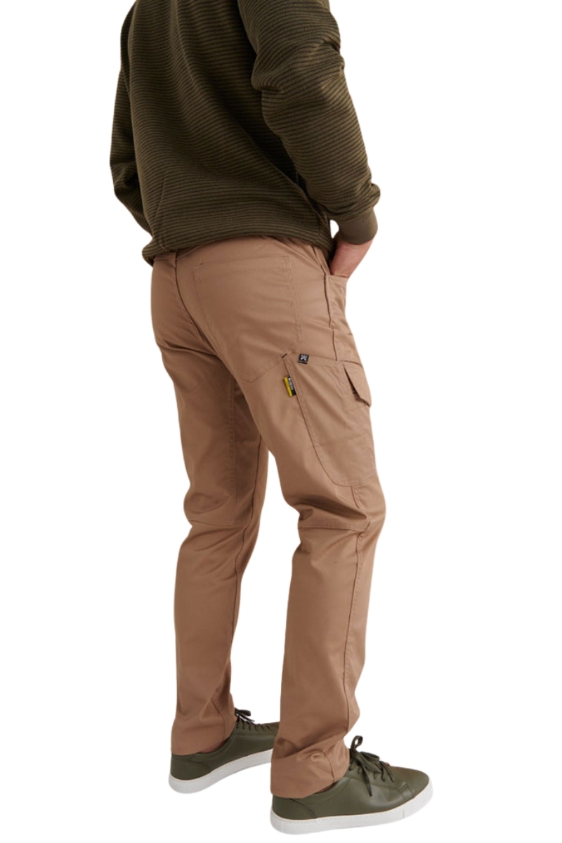 Pantalón de trabajo beige elástico entrepierna reforzada
