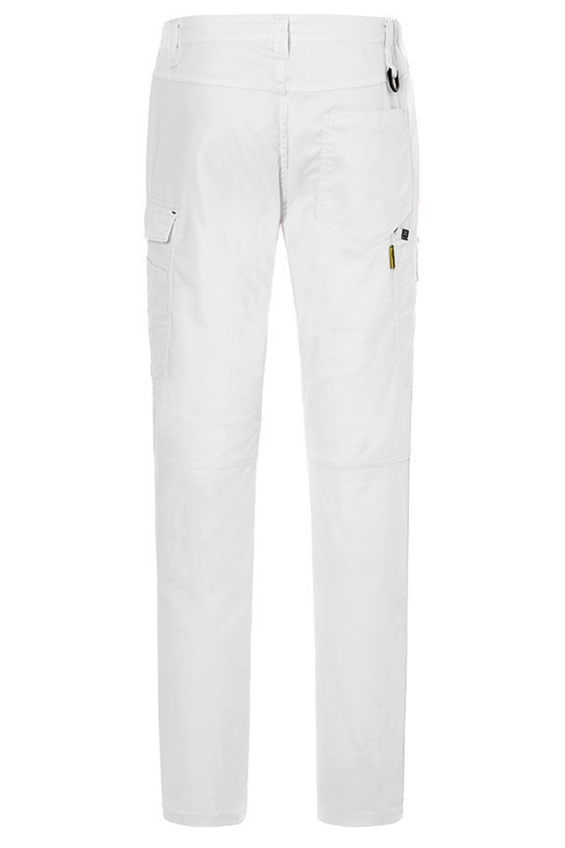 Pantalón laboral blanco elástico entrepierna reforzada