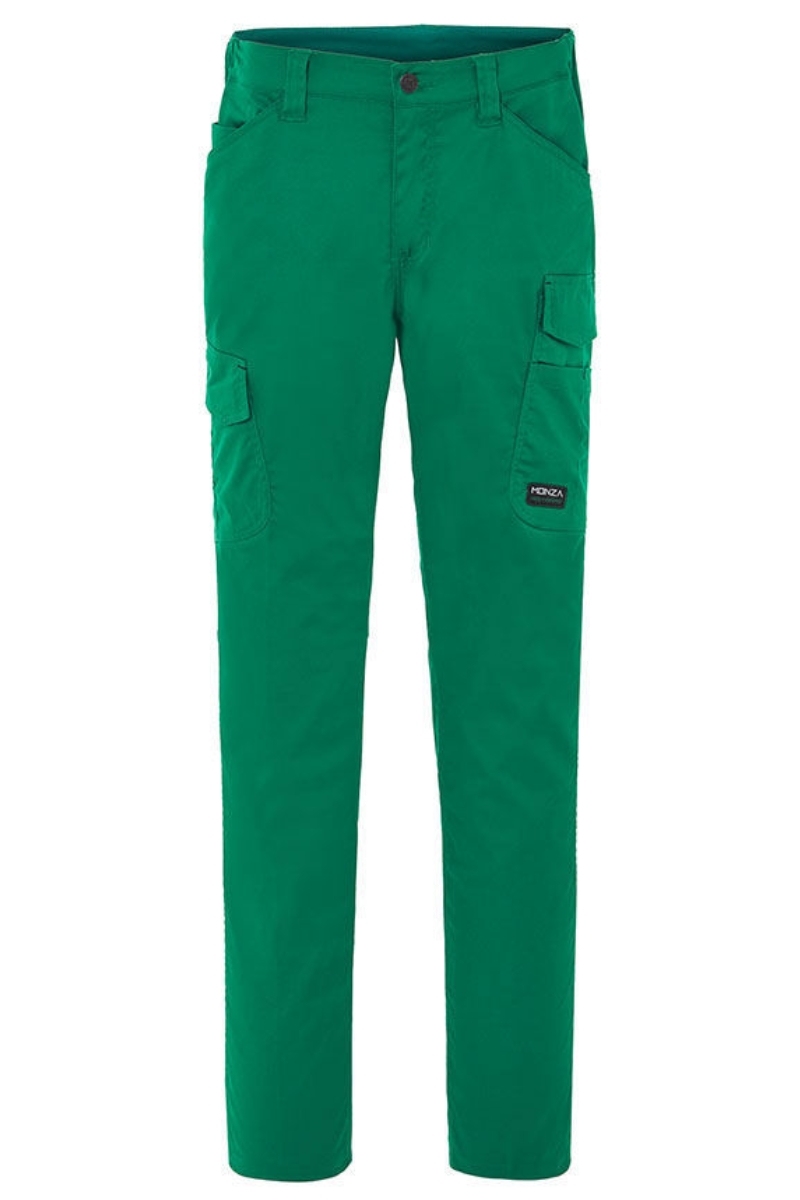Pantalón multibolsillos verde elástico entrepierna reforzada Monza 1141TOP
