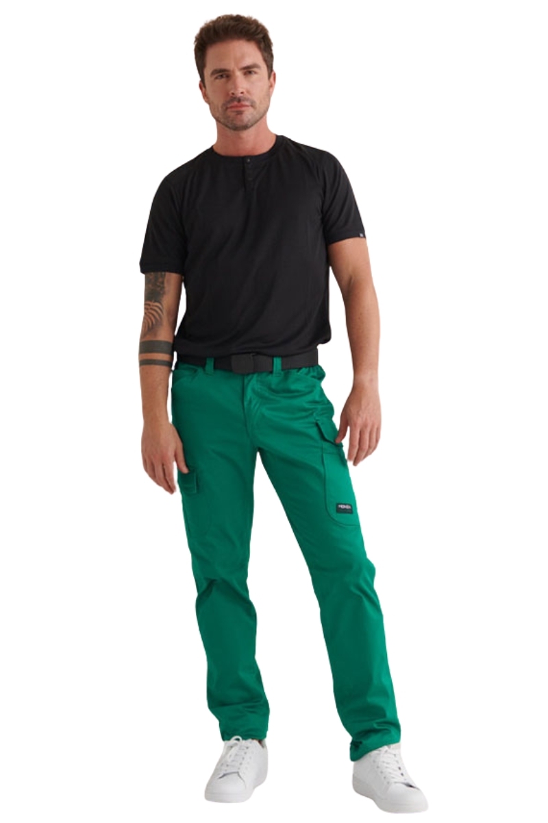 Pantalón laboral elástico verde Stretch Slim Fit