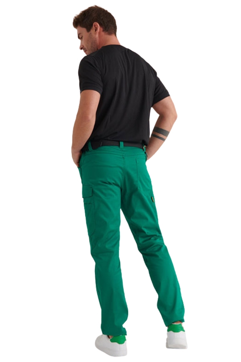 Pantalón laboral elástico verde Stretch Slim Fit