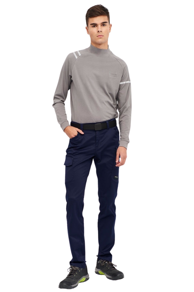 Pantalón cargo azul marino elástico entrepierna reforzada