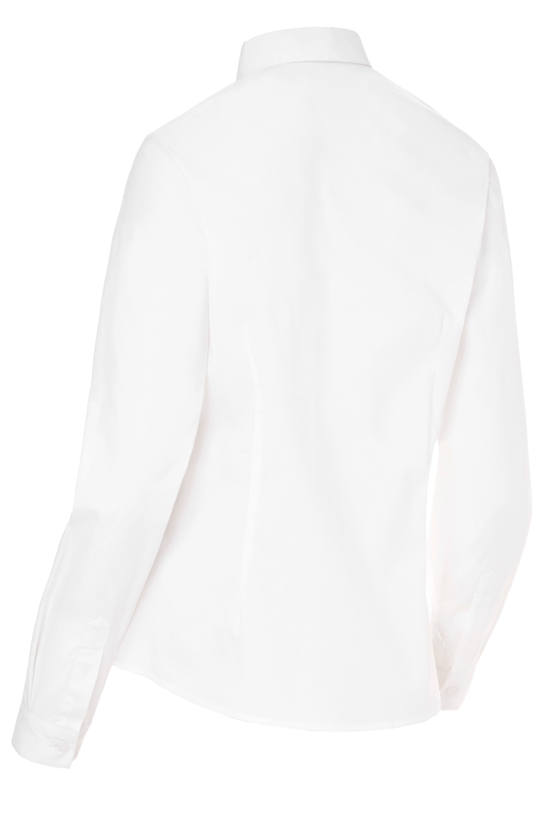 Blusa blanca de manga larga elástica