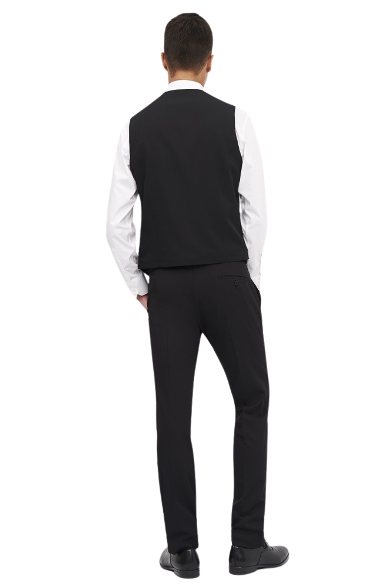 Chaleco hombre negro de sala elástico